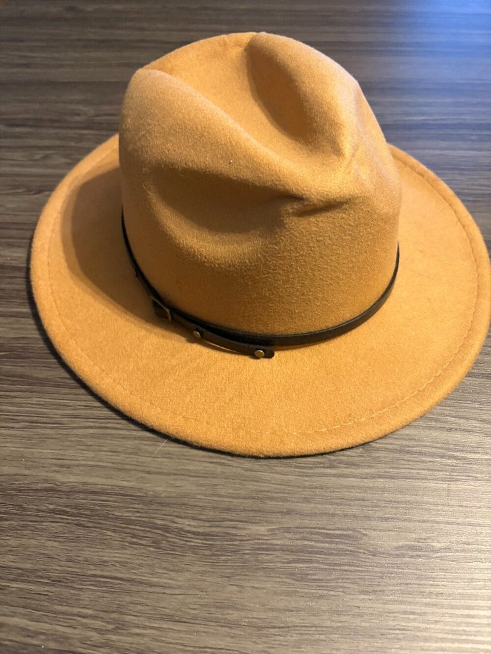 Tan Fedora Hat for Women/Men Retro Classic Wide Brim